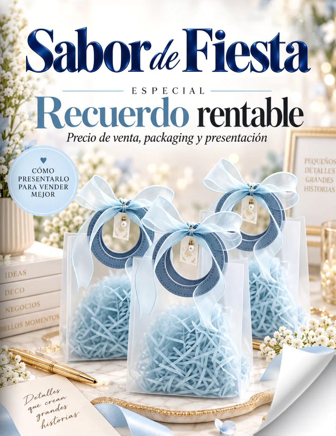 Portada de la revista Sabor de Fiesta «Recuerdo rentable»: Precio de venta, packaging y presentación.